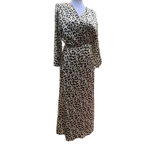 NWT Zara Animal Print Wrap Dress | Large - Picture 3 of 15